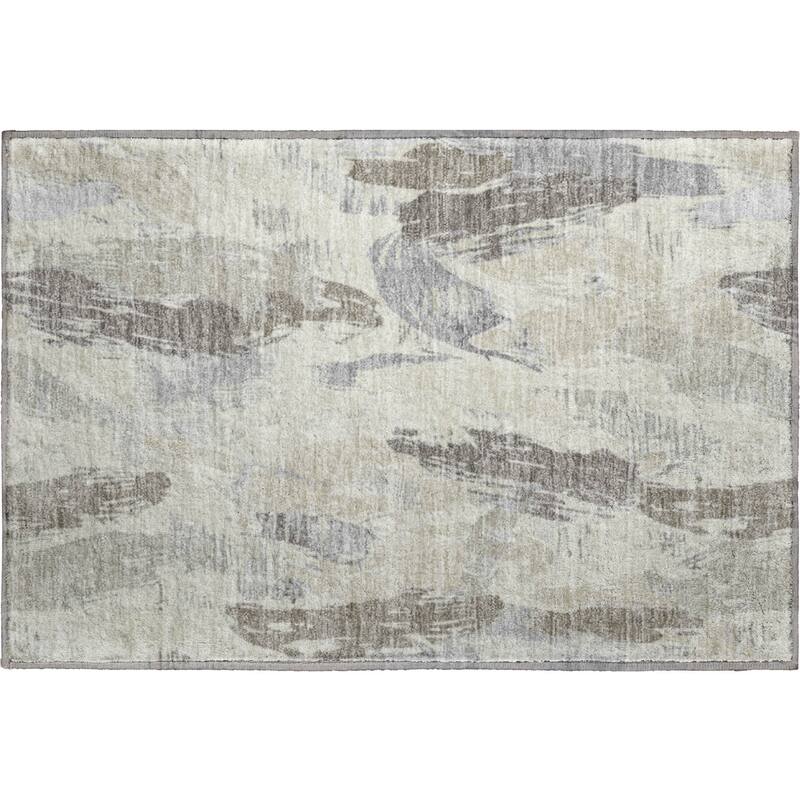 Premium Washable Super Soft Contemporary Strokes Mayfield Rug