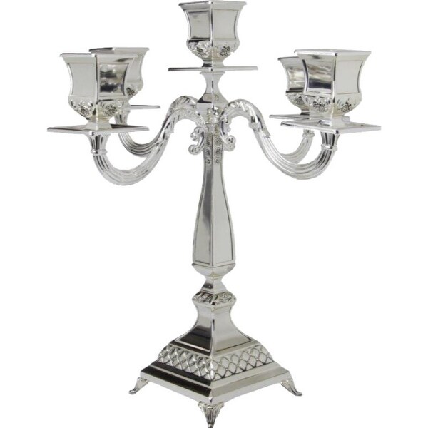 Candelabra 5 Light Silver Plated 14"