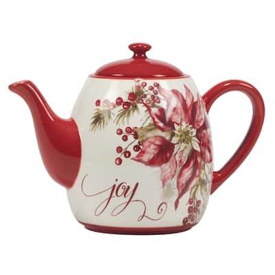 Certified International Winters Joy Teapot 40 oz. - 40 oz.