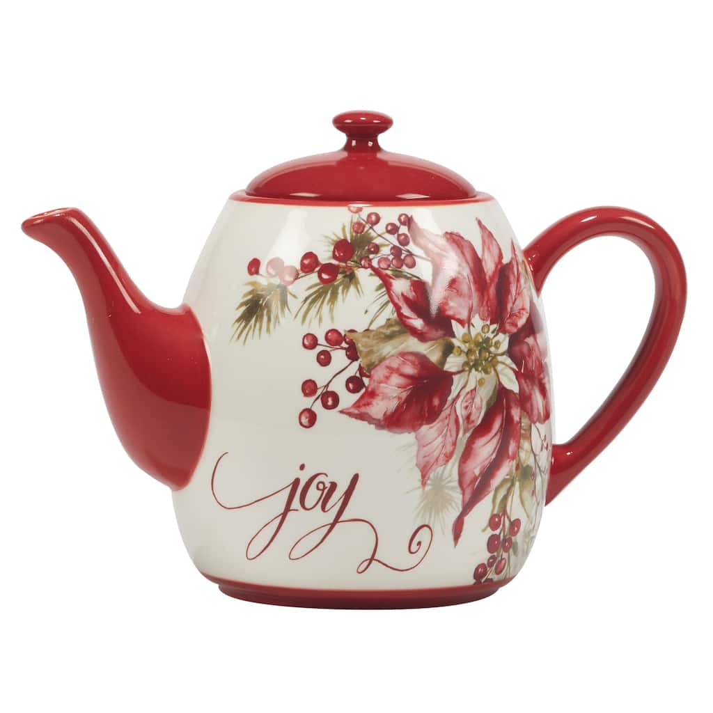 Certified International Winters Joy Teapot 40 oz. - 40 oz.