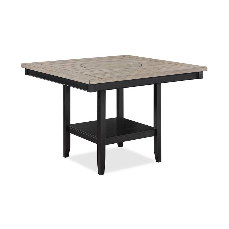 Omari Light Gray Fabric Counter Height Set