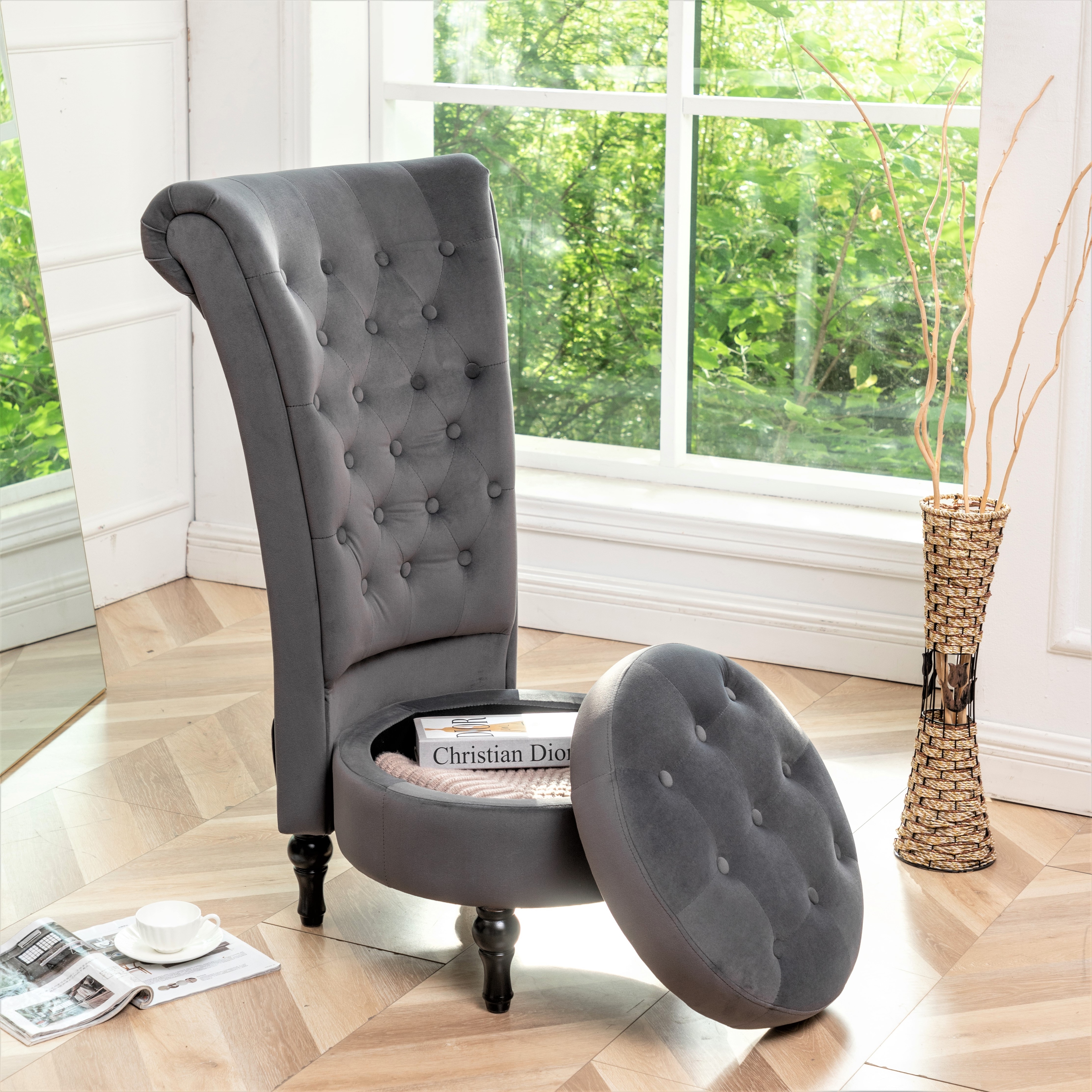 High back vanity chair deals
