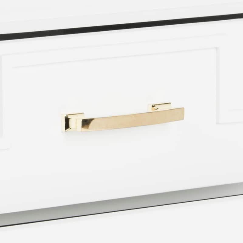 SAFAVIEH Caren 3-Drawer Greek Key Nightstand