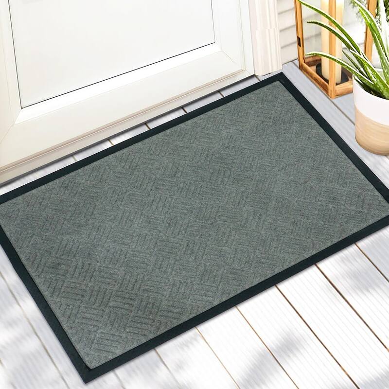 George Towne Living-24x36 Decorative OVERSIZED Indoor/Outdoor Mat - 24x36 - Grey