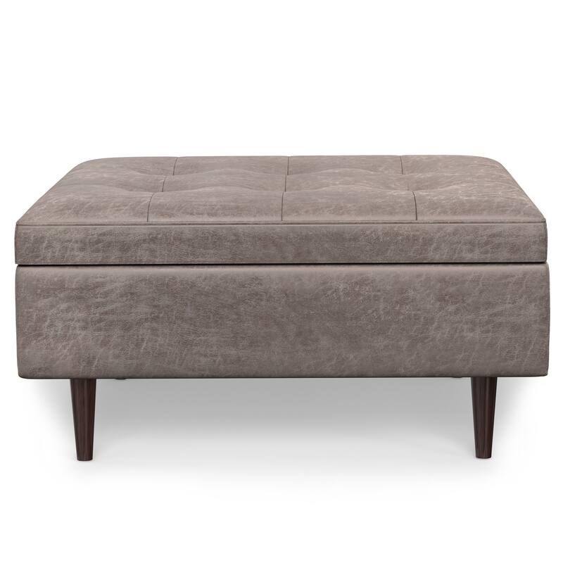 WYNDENHALL Blanchette Mid Century Modern Storage Ottoman