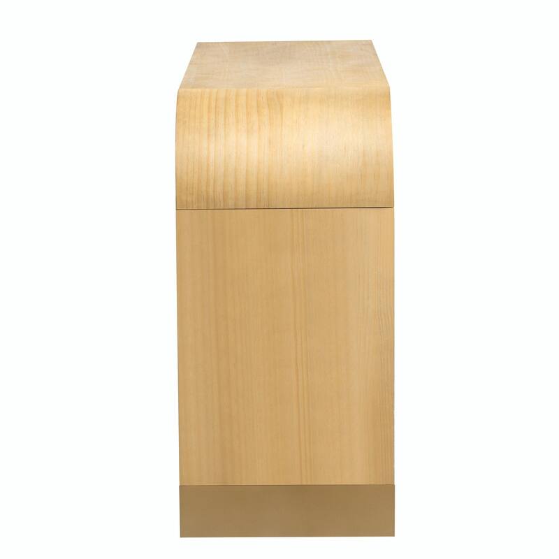4-door Unique Wave Pattern Design Storage Cabinet