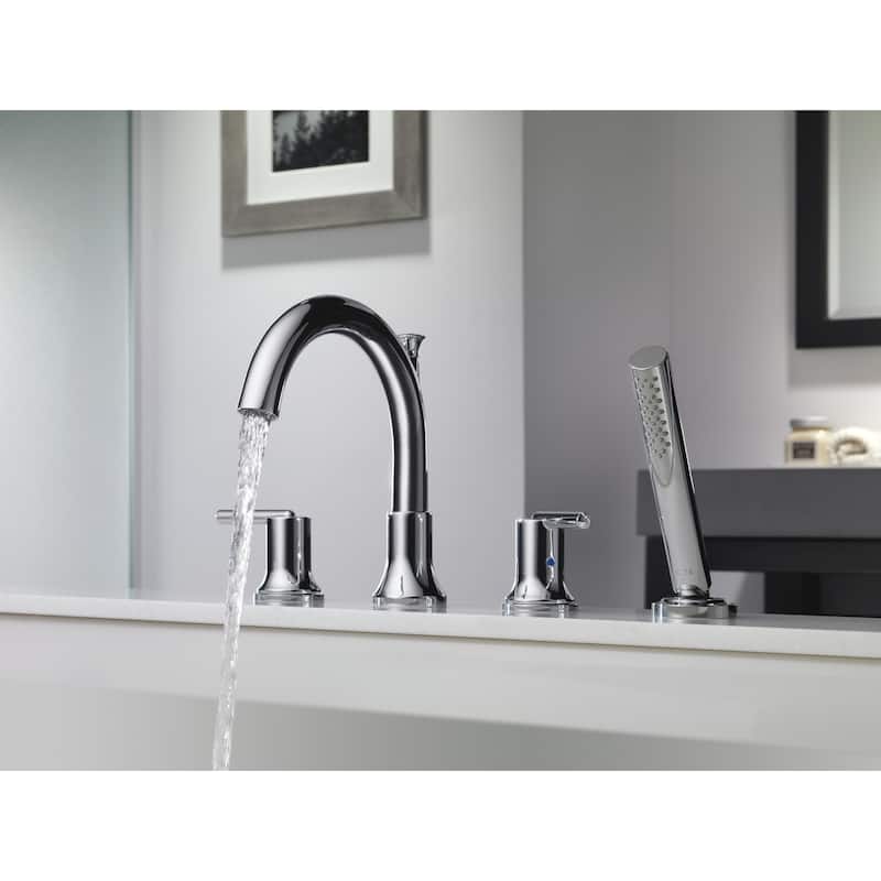Delta Trinsic Deck Mounted Roman Tub Filler - Includes Hand Shower