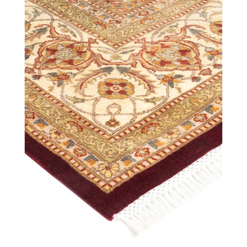 Overton Hand Knotted Wool Vintage Inspired Traditional Mogul Red Area Rug - 8 x 10