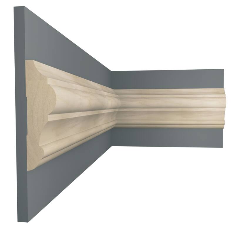 WM397 1-in D x 3-1/2-in W x 96-in L Americraft Solid Hardwood Stain Grade Chair Rail Moulding