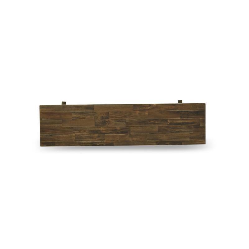 East West Furniture X-Style Modern Dining Room Bench with Wooden Seat(Finish Options)
