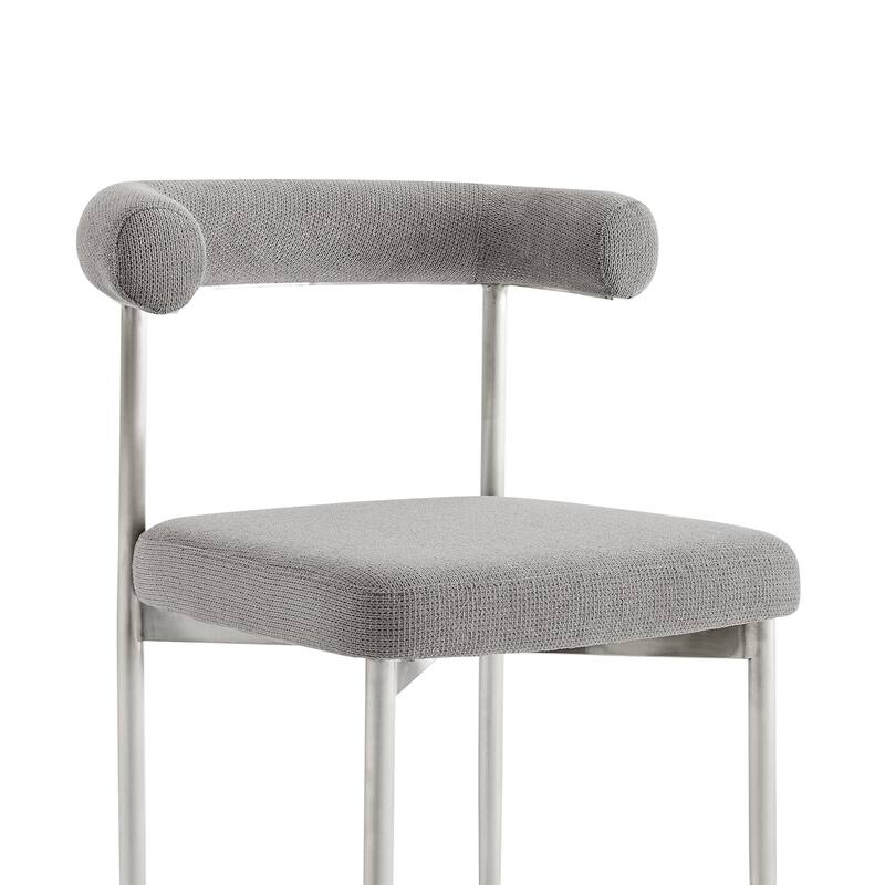 Shannon Upholstered Curved Back Barrel Kitchen Dining Chairs - Set of 2