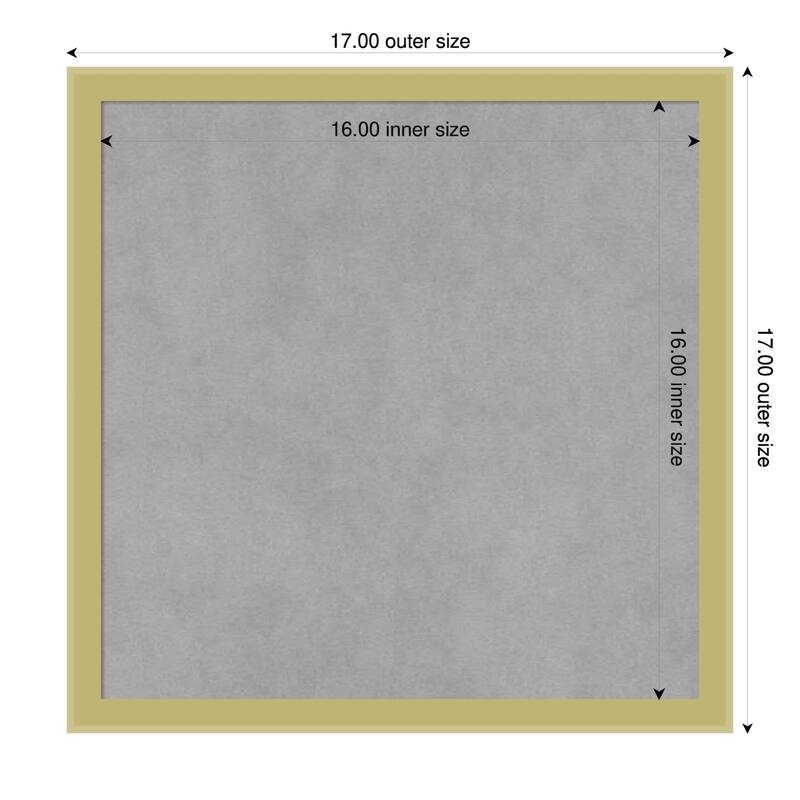 Amanti Art Incline Black Framed - 17 x 17 in - Incline Light Gold