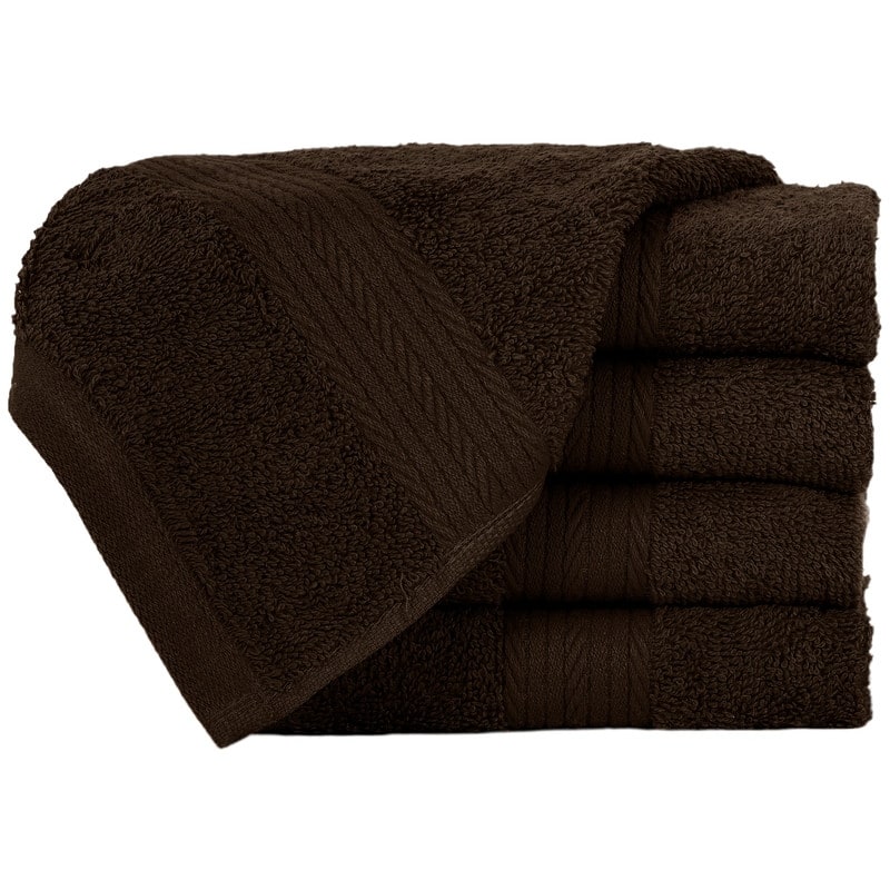 Pure Cotton 600 GSM Absorbent Washcloths 12x12 Inch by Ample Decor - 5 Pcs