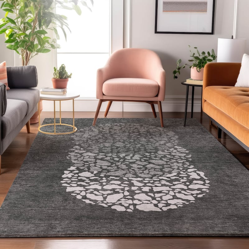 Premium Washable Super Soft Modern Fragments Mayfield Rug - Charcoal - 5' x 7' 6" - Rectangle