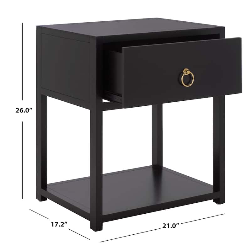SAFAVIEH Maci 1-Drawer 1-Shelf Accent Table Nightstand