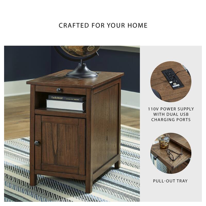 Signature Design by Ashley Treytown Chairside End Table - 16"W x 24"D x 24"H