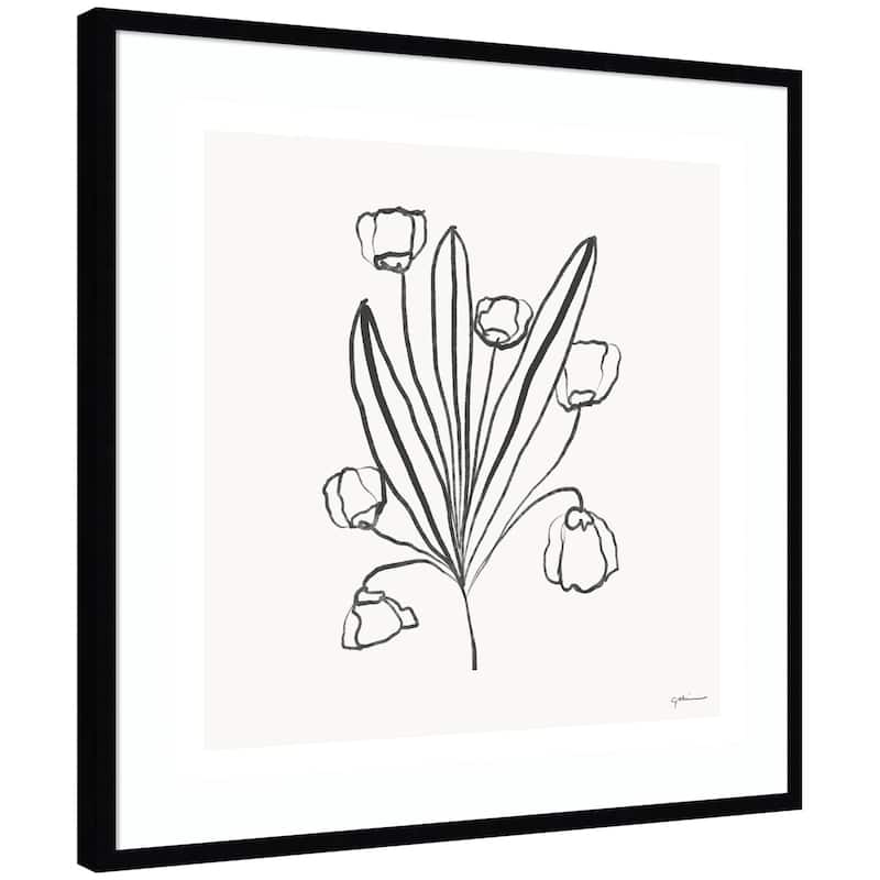 Kate and Laurel Floral Bouquet by Gabrielly Guedes Framed Wall Art Print