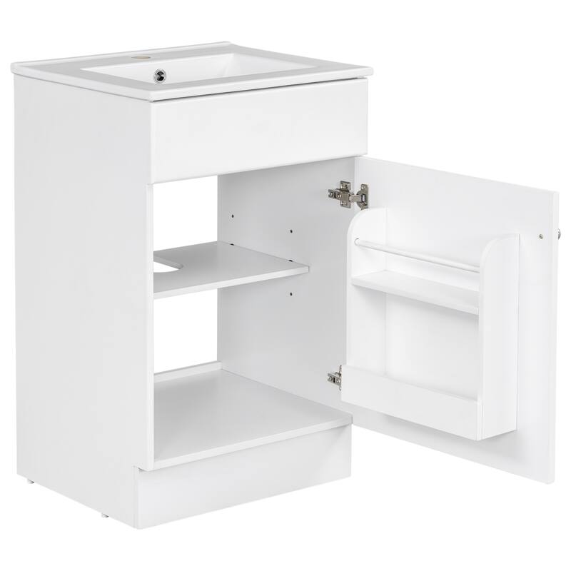 Christopher Knight Home - Ethan 20" Bathroom MDF Vanity with Sink and Storage Cabinet