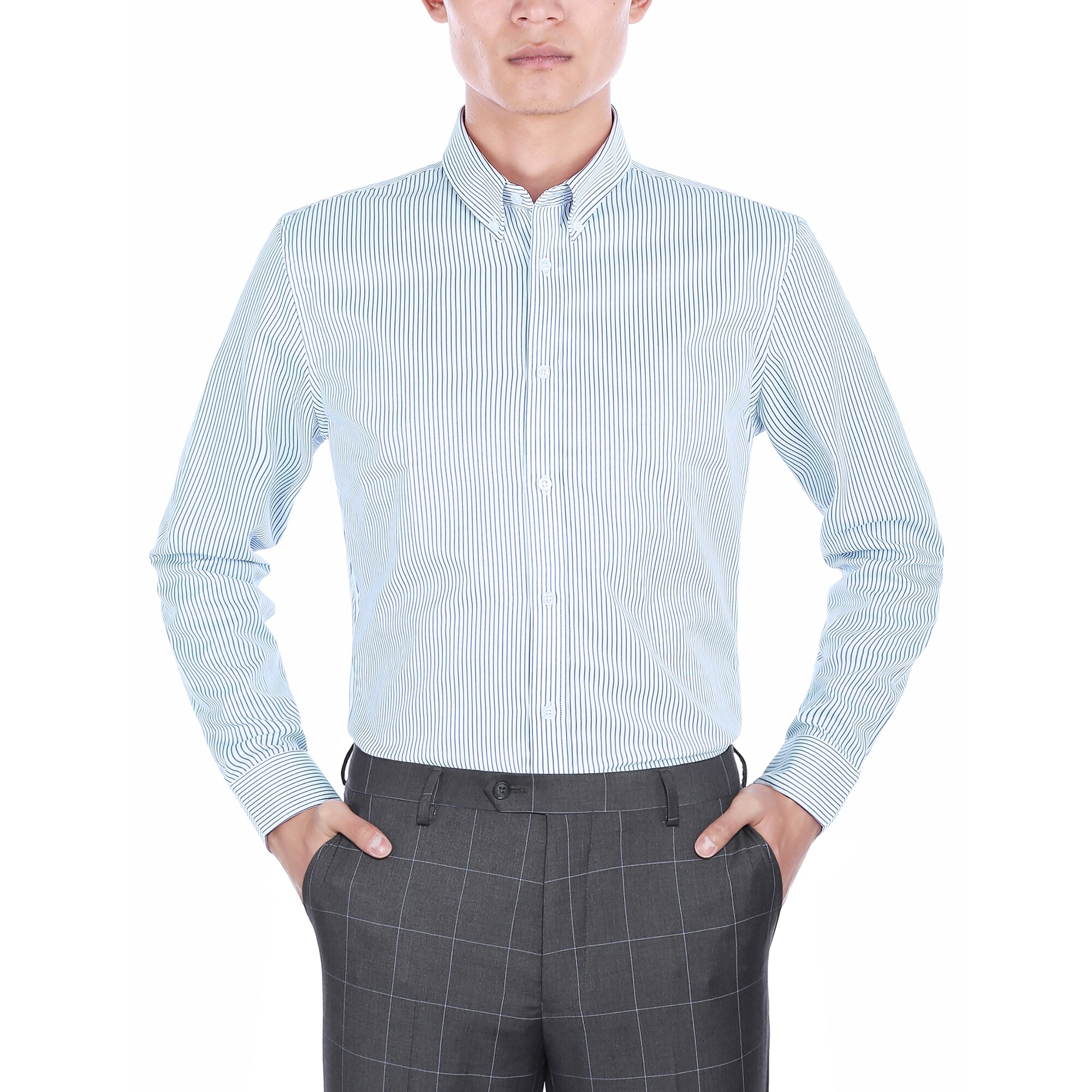 blue and white striped summer dress