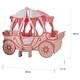 preview thumbnail 7 of 5, Transitional Pink Wood Pumpkin Carriage Kids Canopy Bed by Furniture of America