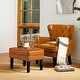 preview thumbnail 14 of 42, Glitzhome 22"W Mid-century PU Leather Tufted Ottoman Foot Stool