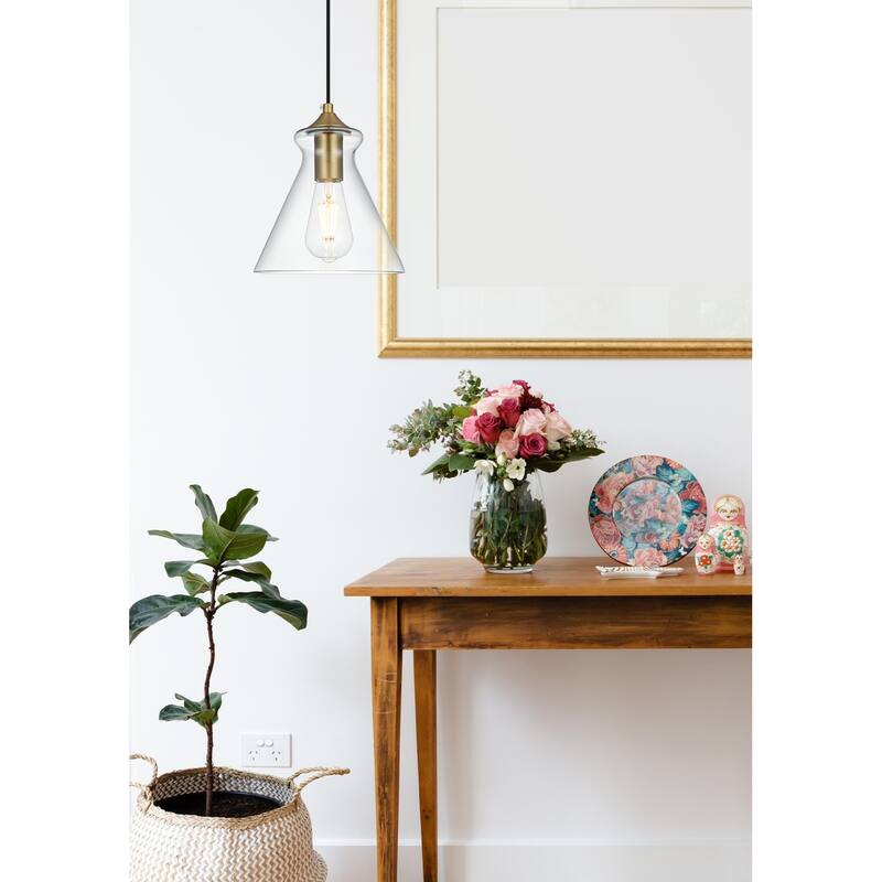 1-Light 8 inch Pendant with Clear Glass