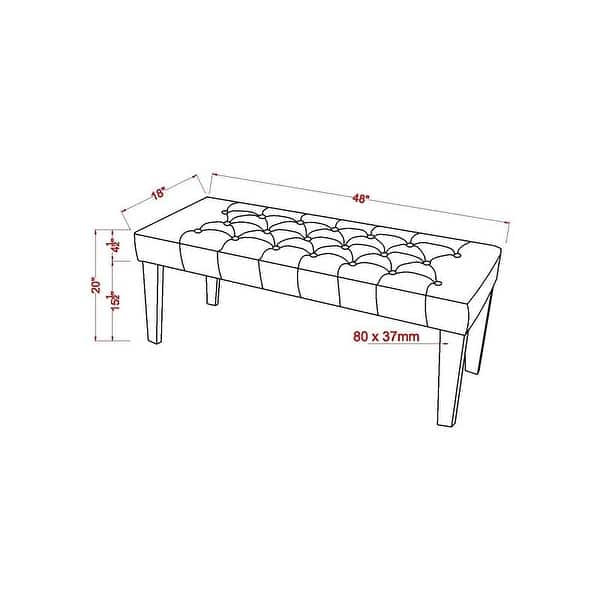 Bral Contemporary Fabric Tufted Accent Bench by Furniture of America