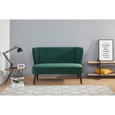 Manhattan Velvet Loveseat, Green Green