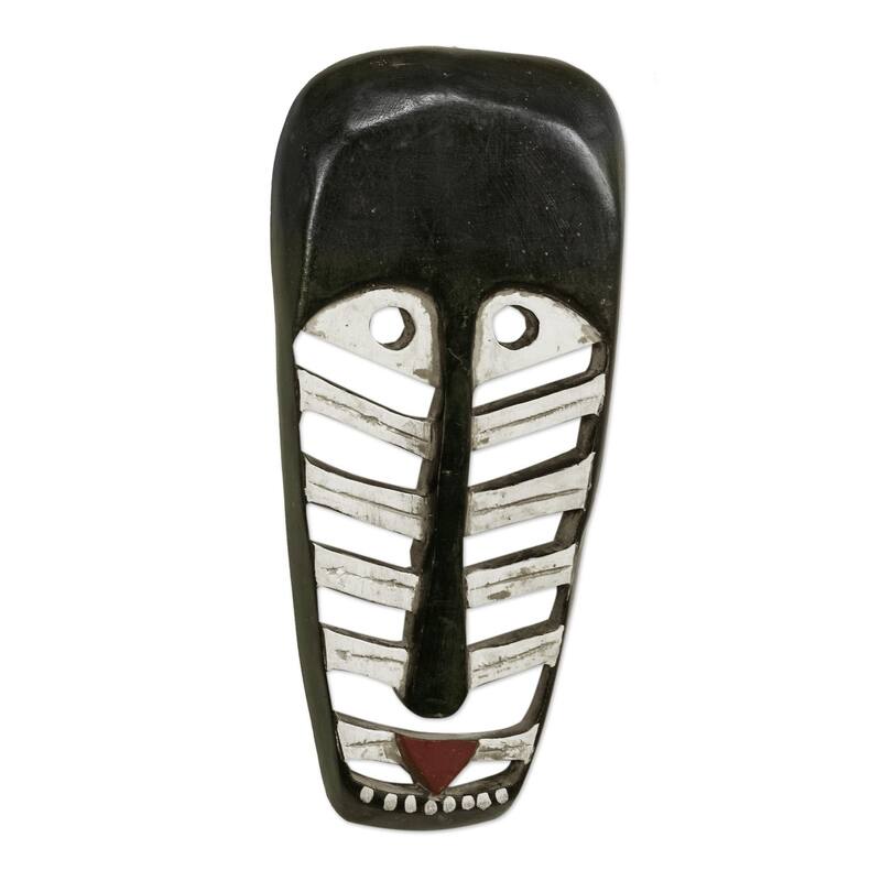 Novica Handmade Slice Of Life African Wood Mask