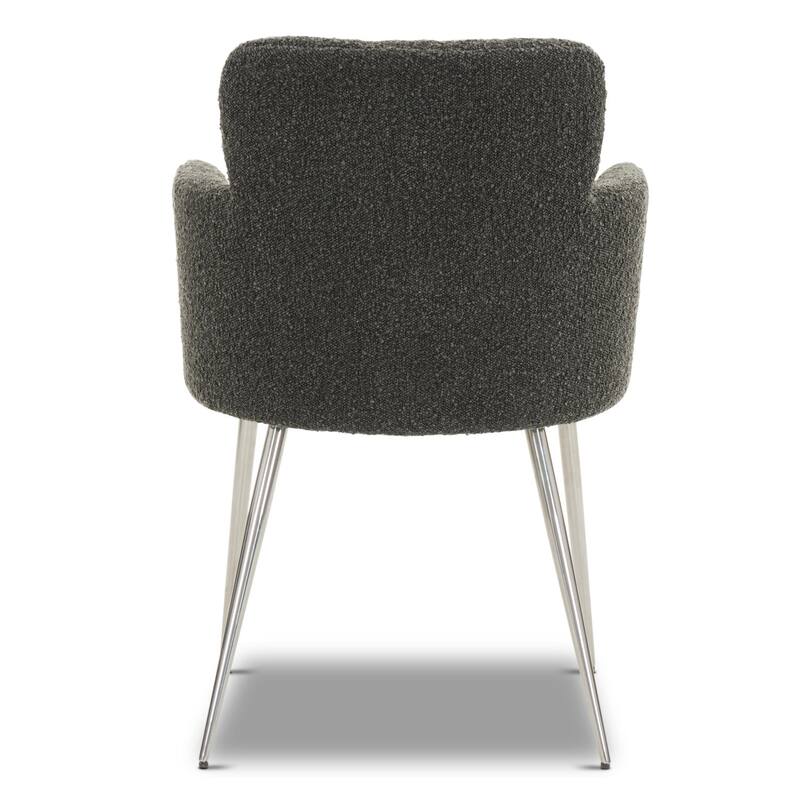 Poly & Bark Atlas Dining Armchair in Juniper Green Boucle (set of 2)