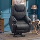 preview thumbnail 21 of 53, Mcombo Electric Power Lift Recliner Leather Chair with Massage Heat Grey