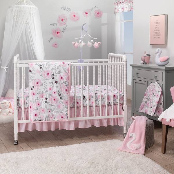 Shop Bedtime Originals Blossom Pink Watercolor Floral 3 Piece Baby