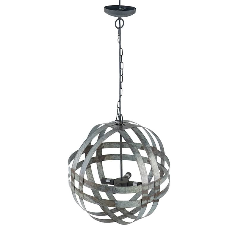 4 Light Galvanized Chandelier (Bulb Not Included)
