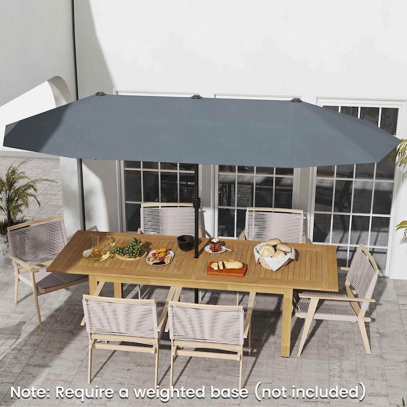 Costway 13 FT Large Patio Umbrella Outdoor Double-Sided Table Market - See Details