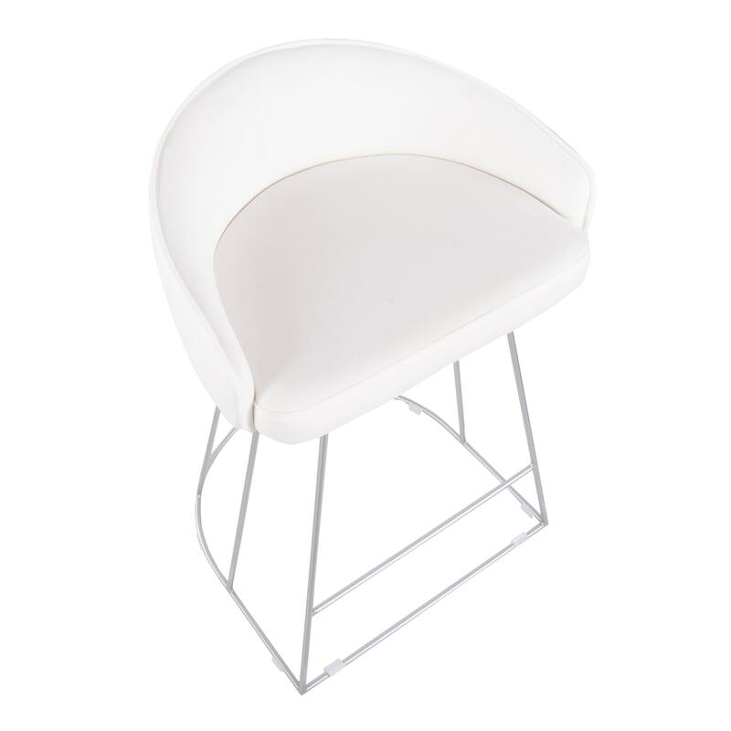 Silver Orchid Haid Velvet Upholstered Counter Stool (Set of 2)