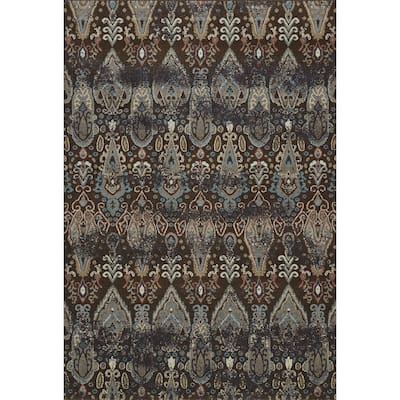 Addison Thurston Distressed Ikat Blue 9'6" x 13'2" Area Rug