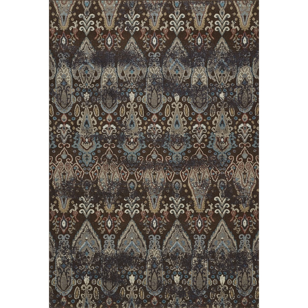 Addison Thurston Distressed Ikat Blue 9'6" x 13'2" Area Rug