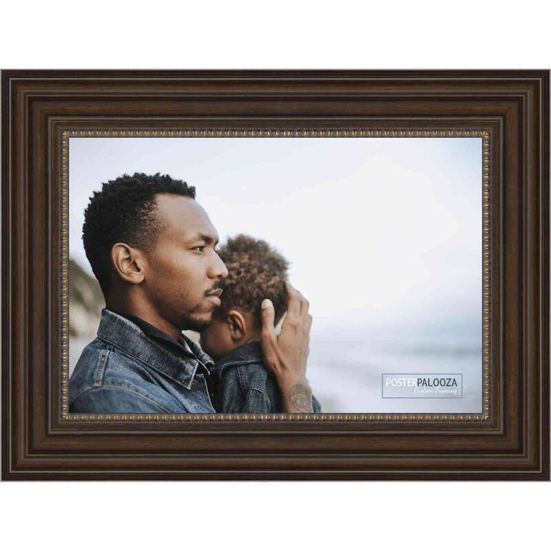 9x6 Contemporary Bronze Complete Wood Picture Frame with UV Acrylic, Foam Board Backing, & Hardware - Bronze