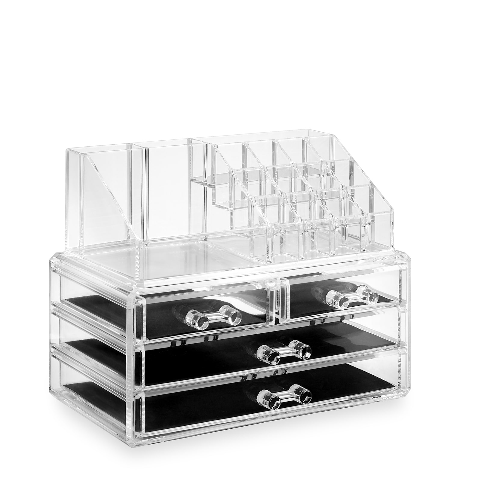 Shop 2pc Acrylic Cosmetic Makeup Organizer Jewelry Drawer
