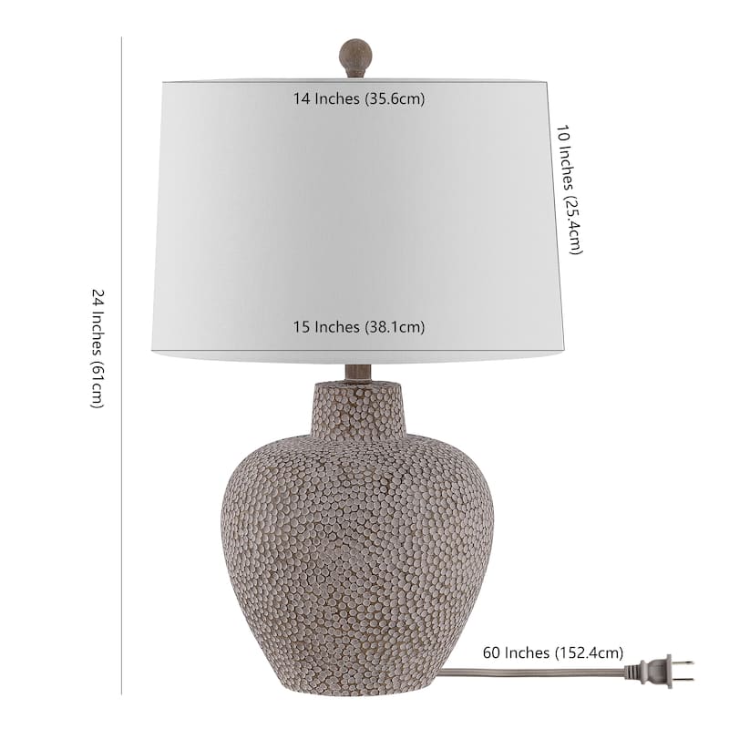 SAFAVIEH Lighting Adrienn 24-inch LED Table Lamp - 15" W x 15" L x 24" H - 15Wx15Dx24H