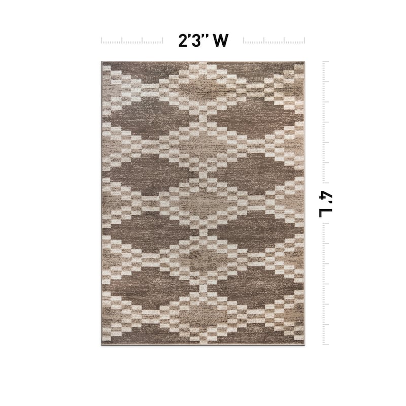 Southwestern Geometric Durable Area Rug, Perfect for Any Room