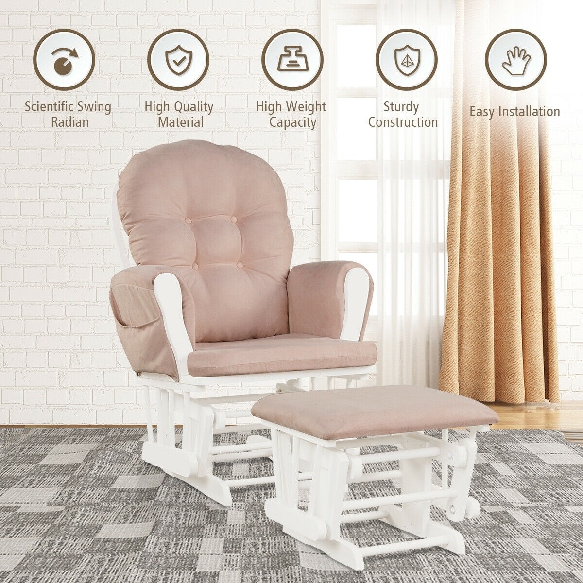 Rocker best sale and ottoman
