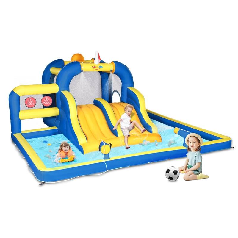 Bouncy House with Dual Slide,Water Guns and Trampolines