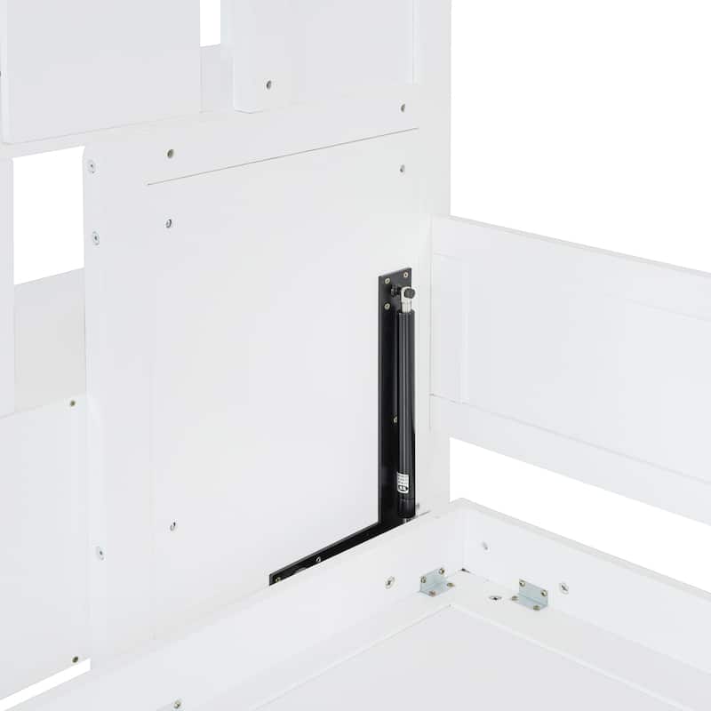 Full Size Smart Bunk-Loft Murphy Bed with Hydraulic System - Convertible Featuring Hidden Desk