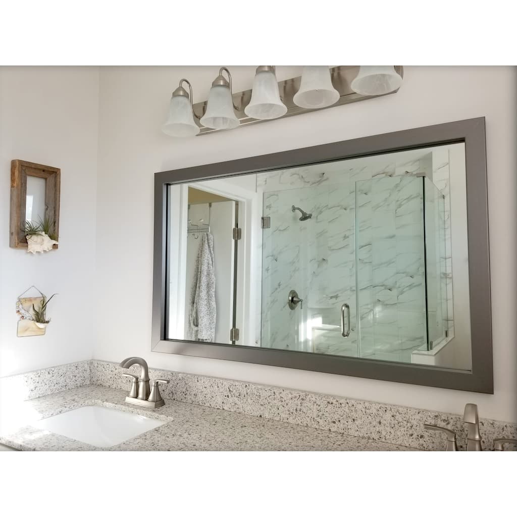 Frame My Mirror Stainless Steel Framed Wall Mirror, Pendleton Design