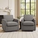 preview thumbnail 32 of 154, Set of 2 Modern Swivel Accent Armchairs Upholstered Arm Chairs