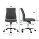 preview thumbnail 20 of 39, Home Office Desk Chair Task Chairs Swivel Ribbed Task Vanity Chair
