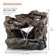 preview thumbnail 25 of 43, Alpine Corporation Outdoor Multi-Tier Rainforest Rock Waterfall Fountain with LED Lights