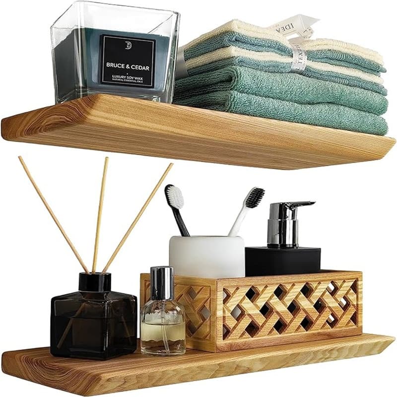 Floating Shelves Set of 2 - 6.5"D x 15.8"W x 1"H