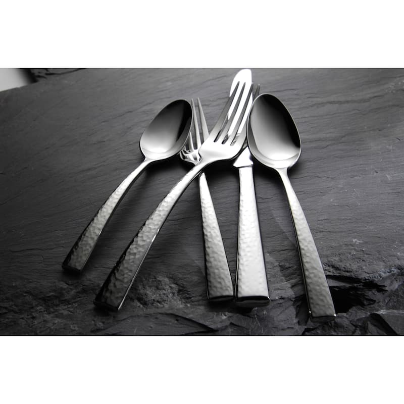 Oneida 18/0 Stainless Steel Chef's Table Hammered Bouillon Spoons (Set of 12)